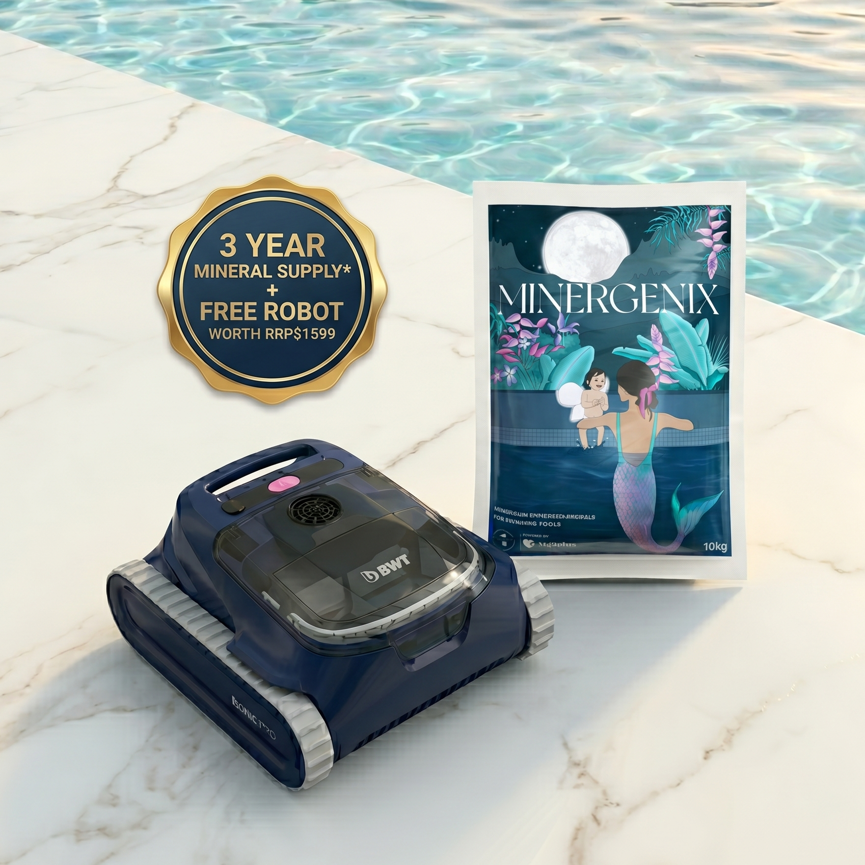 Mineral Pool Conversion Bundle + FREE BWT Robot – Mg2plus
